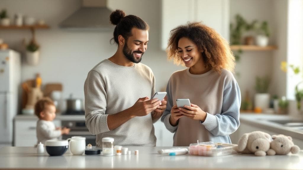 Happy family staying connected through CareHandoff Health